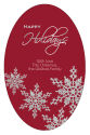Vertical Oval Rectangle Snowflakes Christmas Labels